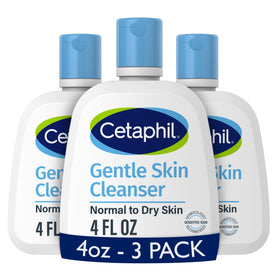 Cetaphil Gentle Cleanser 4oz front view with creamy texture