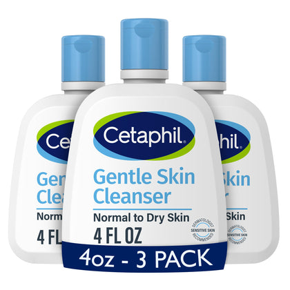 Cetaphil Gentle Cleanser 4oz front view with creamy texture