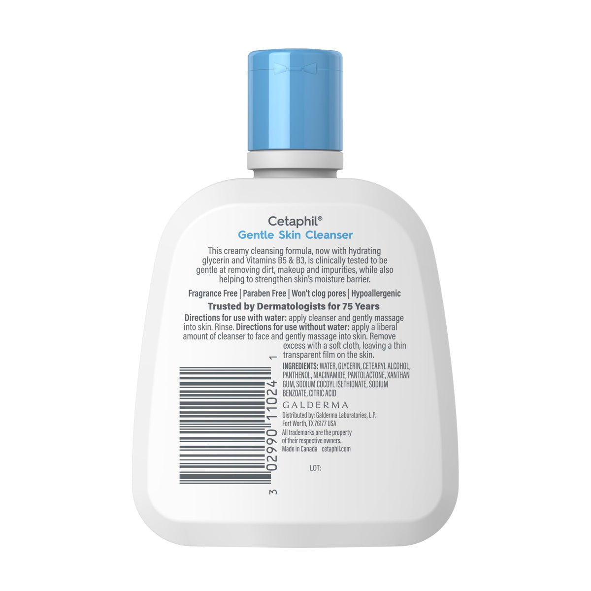 Cetaphil Gentle Cleanser 4oz showing texture on skin