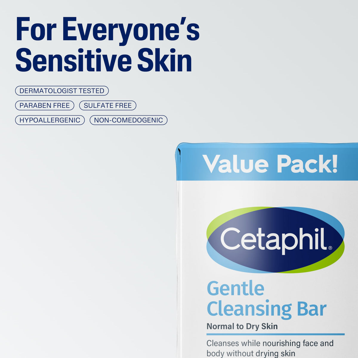 Cetaphil Gentle Cleansing Bar Soap side view