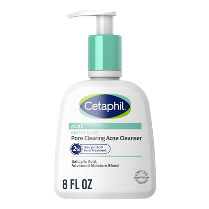 Cetaphil Gentle Clear Acne Foaming Face Wash front view 8oz