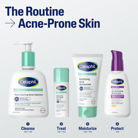 Cetaphil Gentle Clear Acne Foaming Face Wash on a countertop