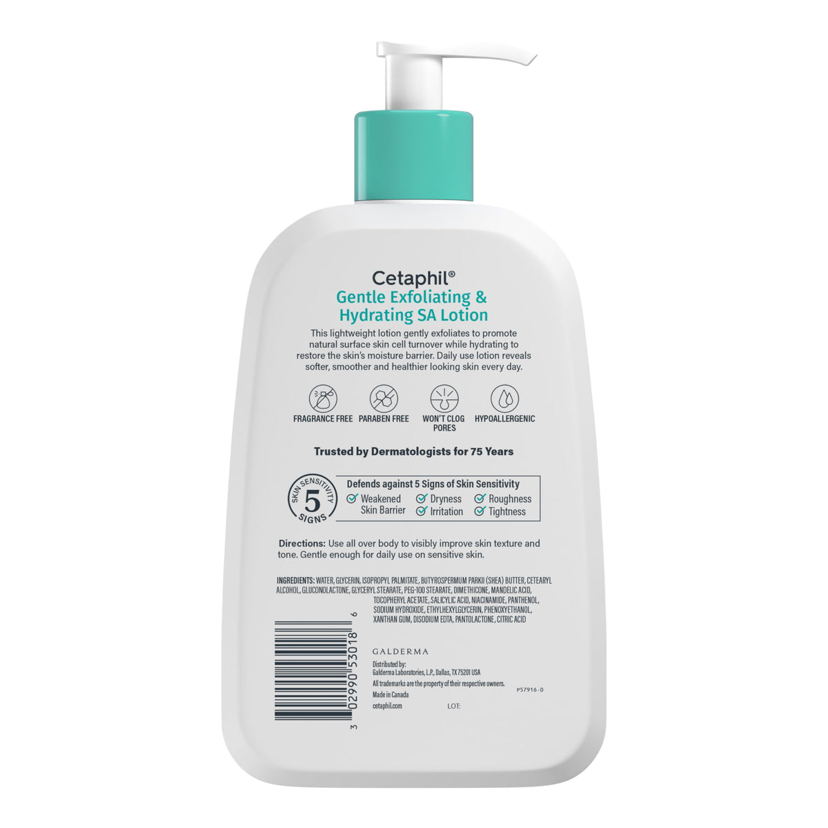Cetaphil Gentle Exfoliating Body Lotion in a hand