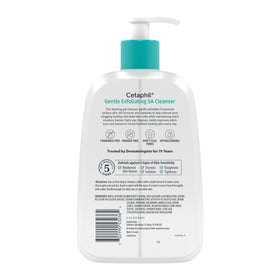 Cetaphil Gentle Exfoliating Face Wash 16oz packaging details