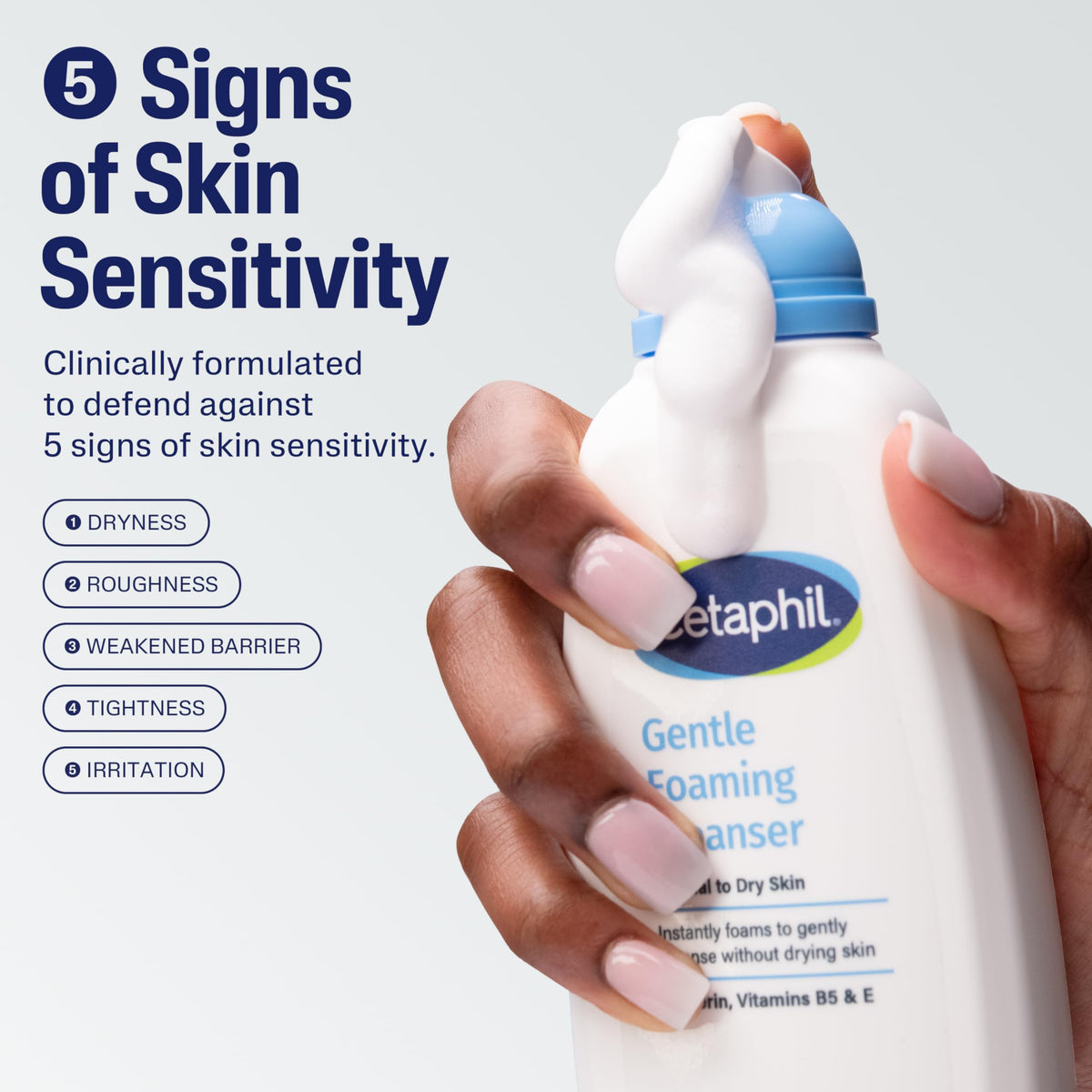 Cetaphil Gentle Foaming Cleanser 8oz side view