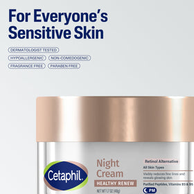 Cetaphil Healthy Renew Night Face Cream application on skin