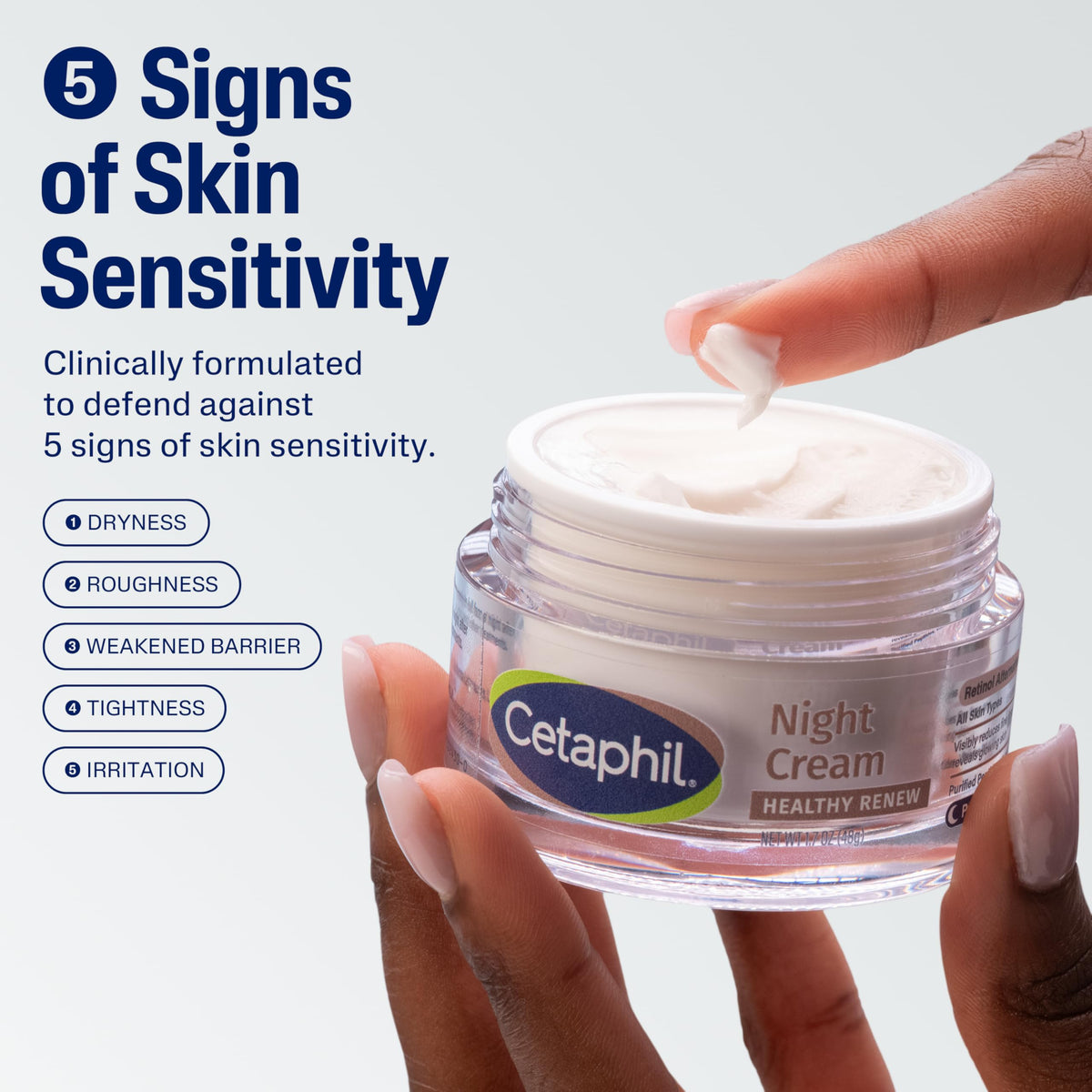 Cetaphil Healthy Renew Night Face Cream texture close-up
