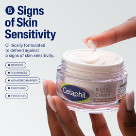 Cetaphil Healthy Renew Night Face Cream texture close-up
