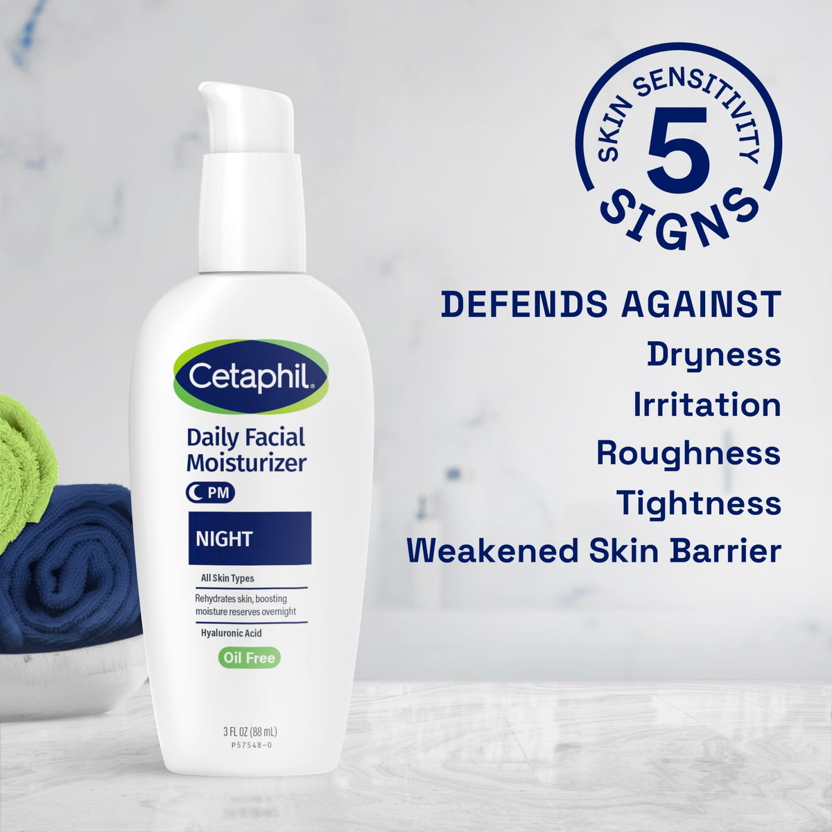Cetaphil Night Cream with hyaluronic acid ingredient