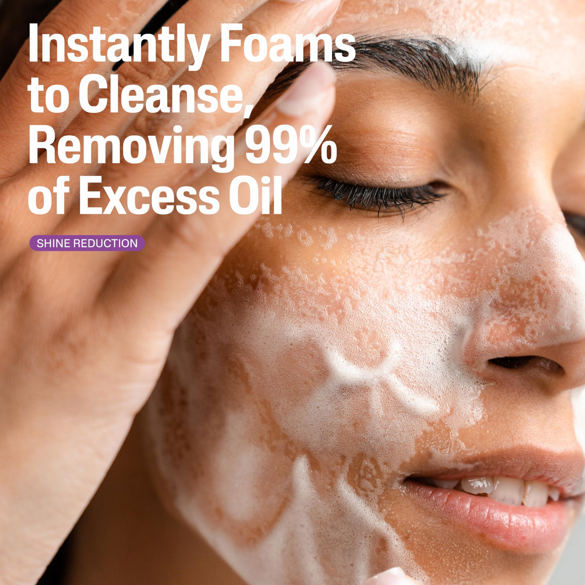 Cetaphil Pro Oil Removing Foaming Face Wash side view showing pump