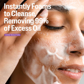 Cetaphil Pro Oil Removing Foaming Face Wash side view showing pump