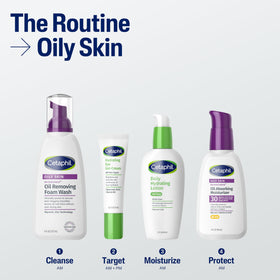 Cetaphil Pro Oil Removing Foaming Face Wash with other skincare products