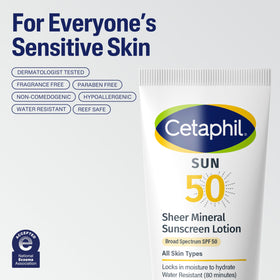 Cetaphil Sheer Mineral Sunscreen SPF 50 lifestyle scene