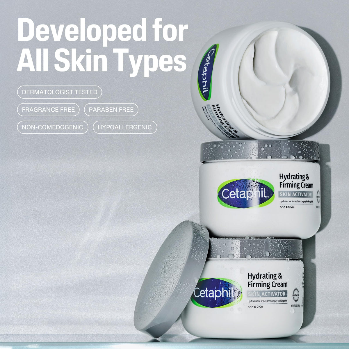 Cetaphil Skin Activator Firming Body Cream 12oz side view