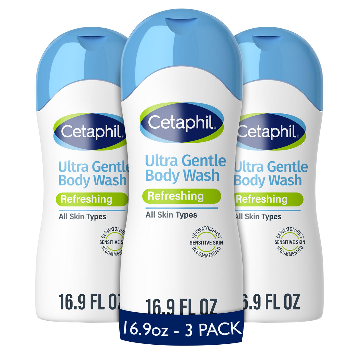 Cetaphil Ultra Gentle Refreshing Body Wash 16.9oz front view