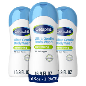 Cetaphil Ultra Gentle Refreshing Body Wash 16.9oz front view