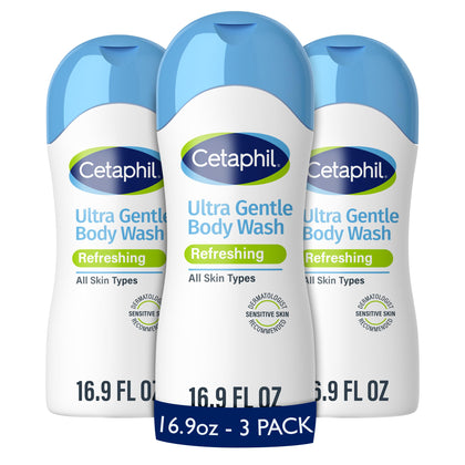 Cetaphil Ultra Gentle Refreshing Body Wash 16.9oz front view