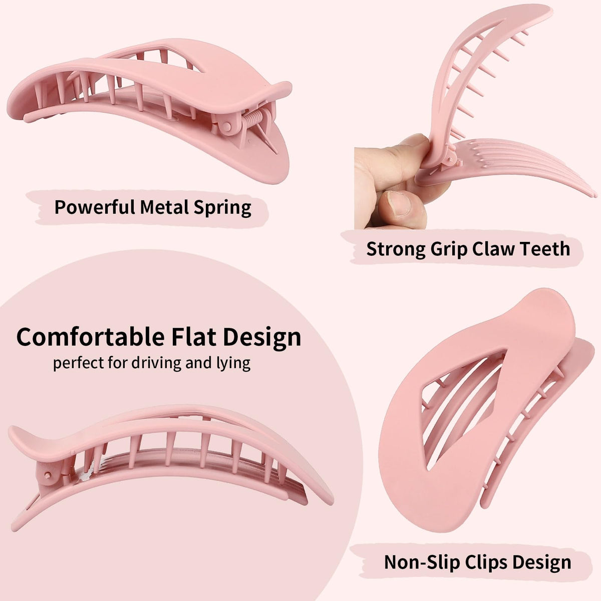 CHANDAT hair clip in use securing thick hair during makeup