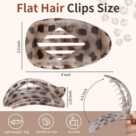 CHANDAT large hair claw clip in tortoise-shell print