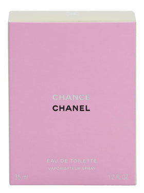 CHANEL Chance Eau de Toilette 1.2 oz bottle with floral background