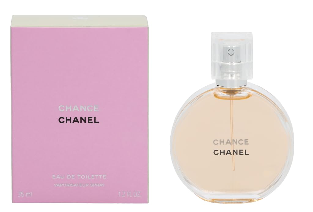 CHANEL Chance Eau de Toilette 1.2 oz front view with round bottle