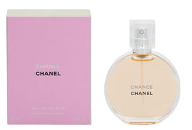 CHANEL Chance Eau de Toilette 1.2 oz front view with round bottle