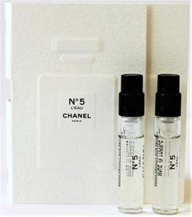 CHANEL No 5 L'EAU EDT Spray sample vials packaging