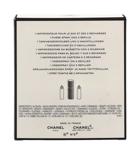 CHANEL No. 5 packaging with two Eau De Toilette sprays