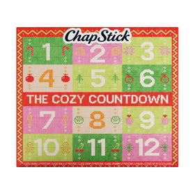 ChapStick Advent Calendar 2025 front view with 12 lip balm sticks