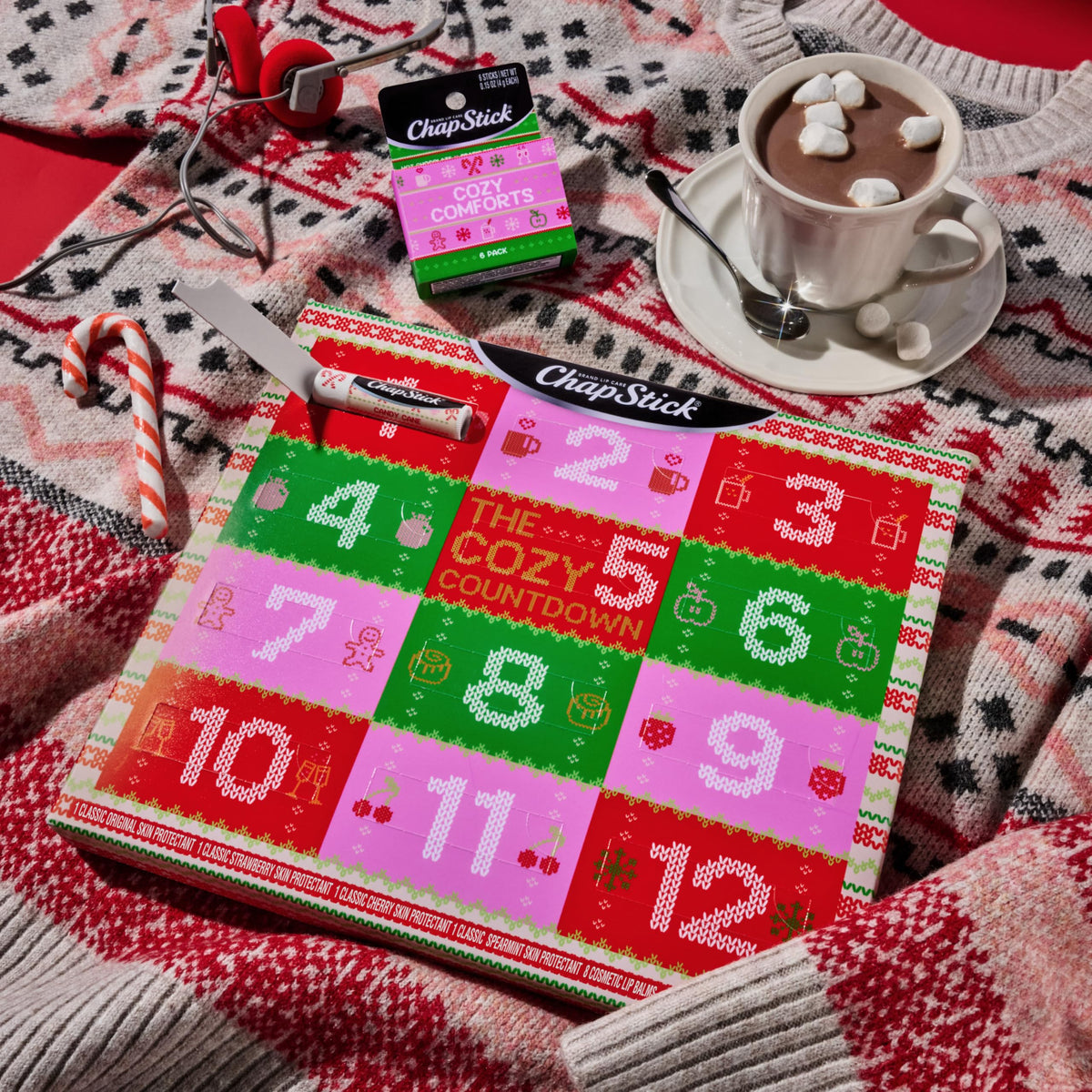 ChapStick Advent Calendar packaging with holiday design
