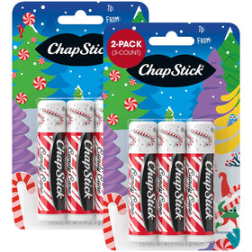 ChapStick Candy Cane Lip Balm 6-Count packaging front view