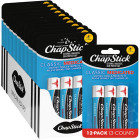 ChapStick Classic Medicated Lip Balm 3-pack front view