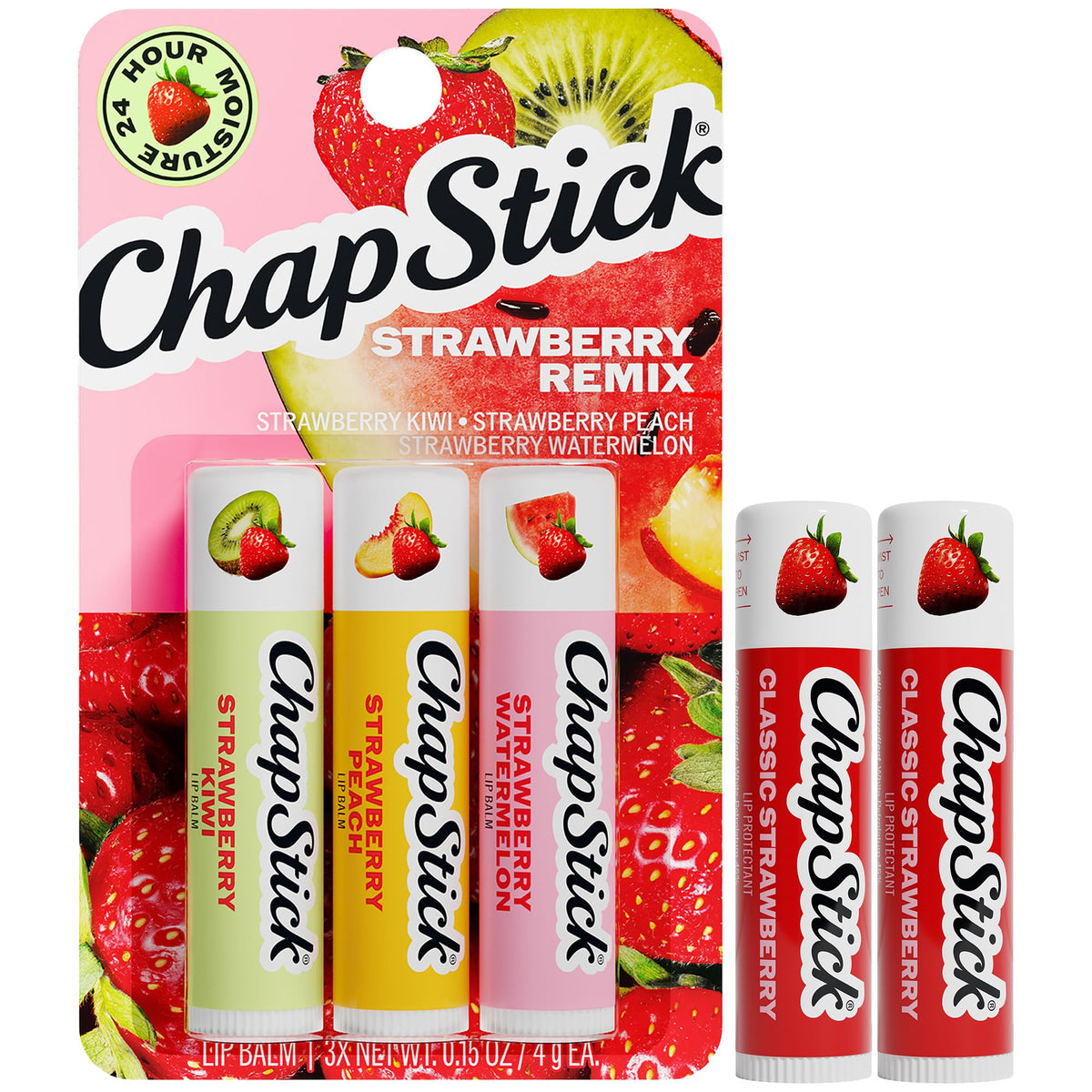 ChapStick Lip Balm Set Strawberry Remix front view