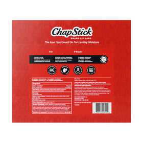 ChapStick lip balm stick with festive flavour label