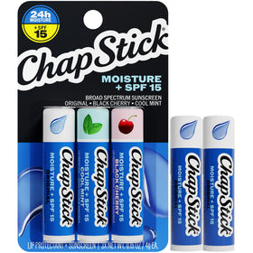 ChapStick Moisture + SPF 15 Lip Balm Variety 5-Pack front view