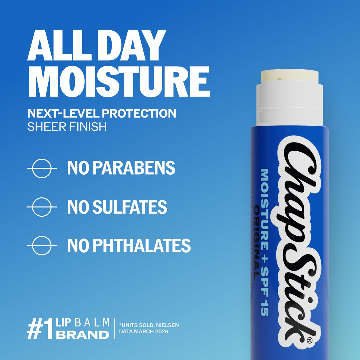 ChapStick Original Moisturizer Lip Balm SPF 15 in a bag