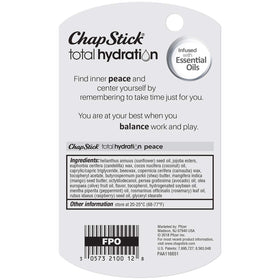 ChapStick Total Hydration Essential Oils Peace Lip Balm during application