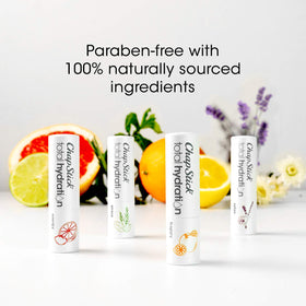 ChapStick Total Hydration Essential Oils Peace Lip Balm on a wooden surface
