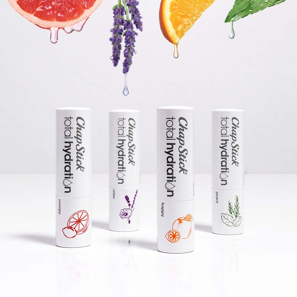 ChapStick Total Hydration Essential Oils Peace Lip Balm packaging details