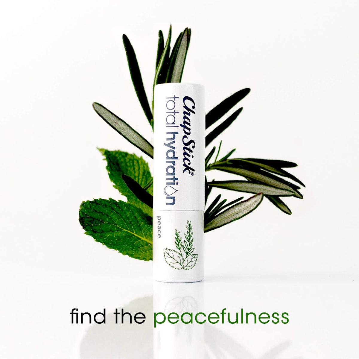 ChapStick Total Hydration Essential Oils Peace Lip Balm tube side view
