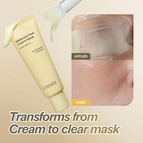 CHARDE Peel Off Cream Mask being peeled off