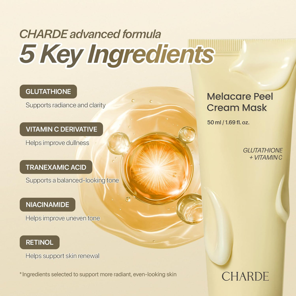 CHARDE Peel Off Cream Mask ingredients list