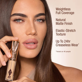 Charlotte Tilbury AIRbrush Flawless Blur Concealer shade range display