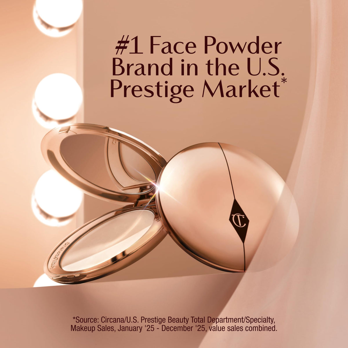 Charlotte Tilbury Airbrush Flawless Finish Blurring Powder application on skin