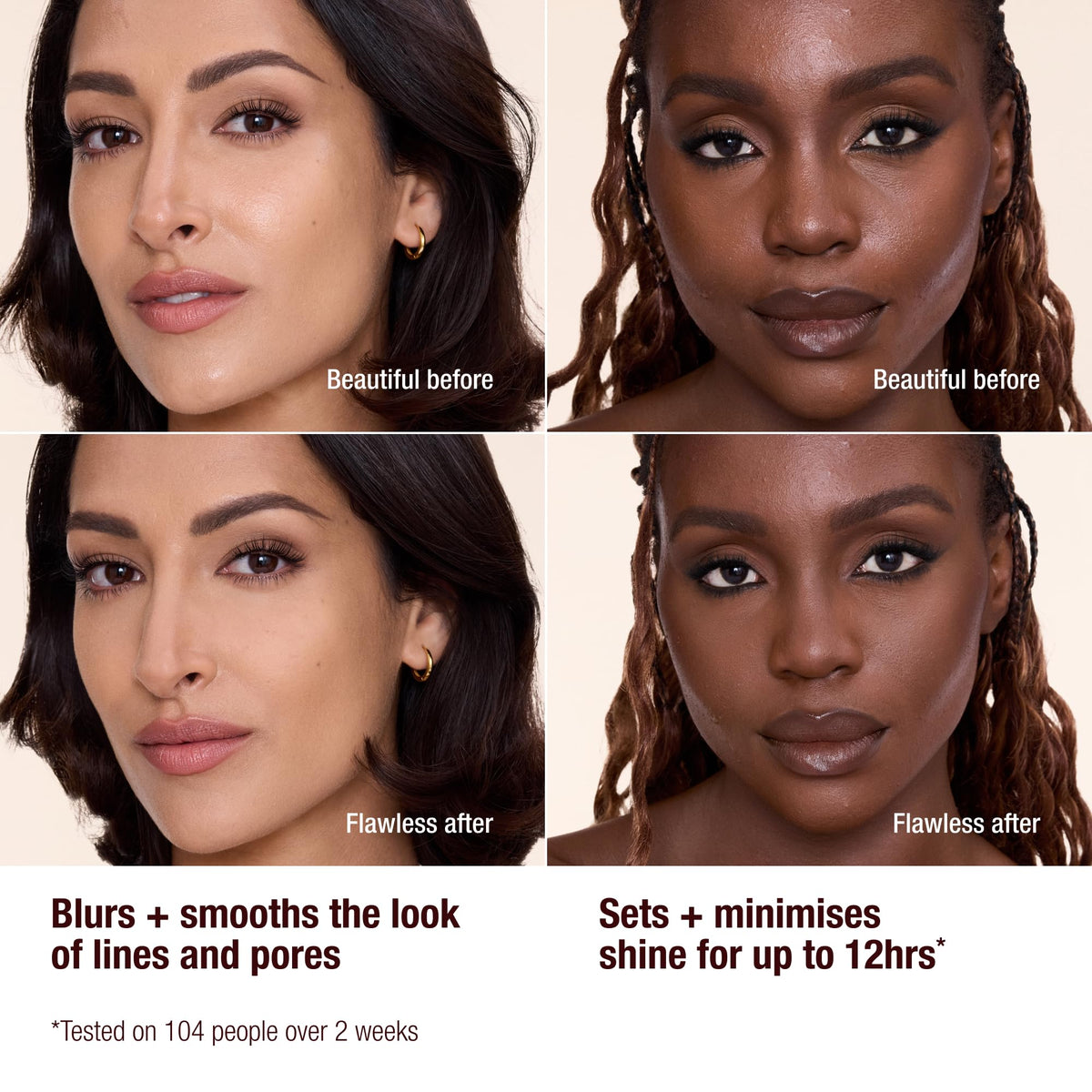 Charlotte Tilbury Airbrush Flawless Finish Blurring Powder application process