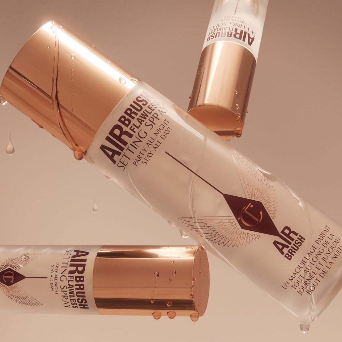 Charlotte Tilbury Airbrush Flawless Setting Spray mist in action