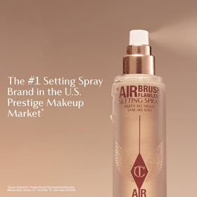 Charlotte Tilbury Airbrush Flawless Setting Spray with makeup products
