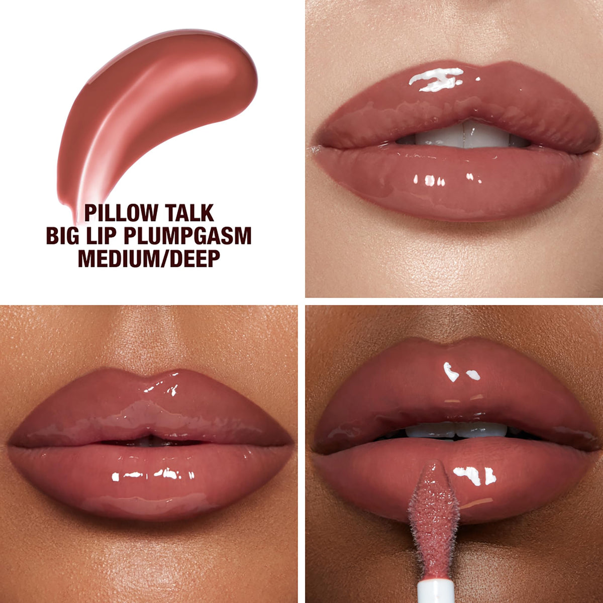 Charlotte Tilbury Big Lip Plumpgasm Lip Gloss on lips