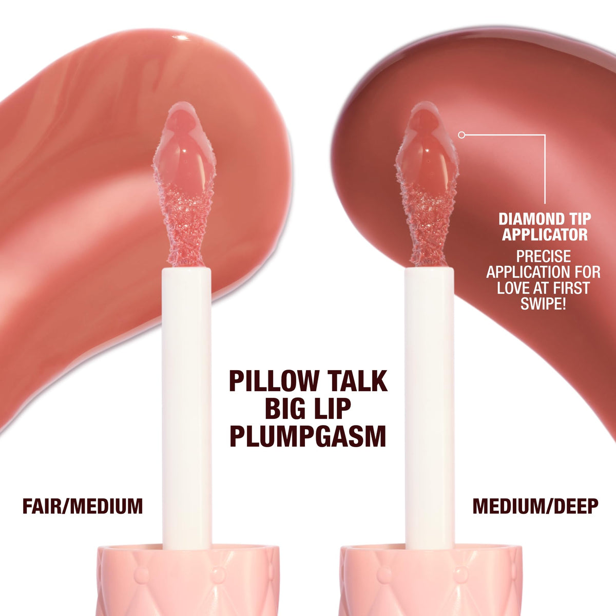 Charlotte Tilbury Big Lip Plumpgasm Lip Gloss shade comparison