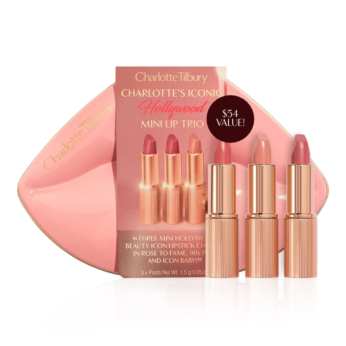 Charlotte Tilbury K.I.S.S.I.N.G Lipstick Mini Trio front view